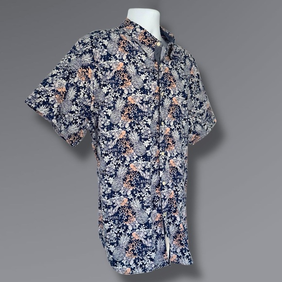 Nautica Men’s XL Classic Fit Stretch Pineapple Shirt Resort Cruise Vacation - Picture 5 of 13